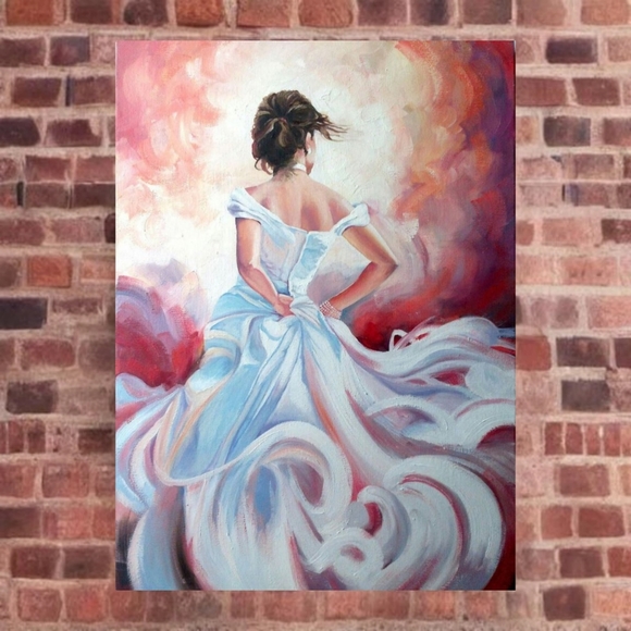Ballerina Art Paintings Set x3 Art Prints 11x14 to 11x17 Satin Premium Fine Art - Picture 2 of 4